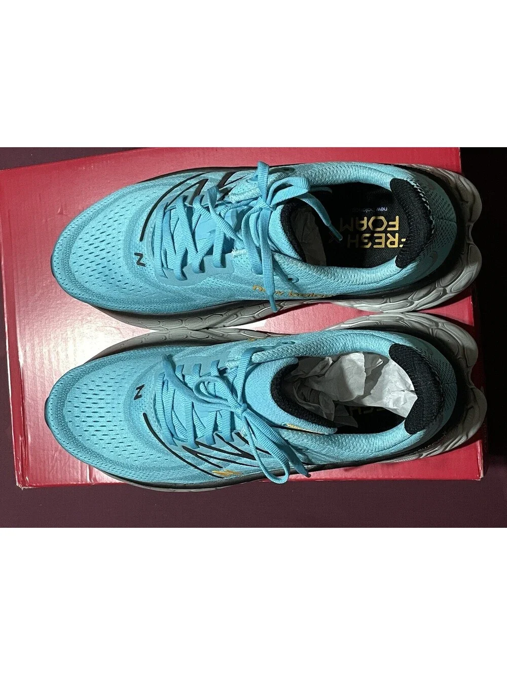 New Balance Fresh Foam X More v4 MMORCH4 Mens Size 11 2E Running Aqua